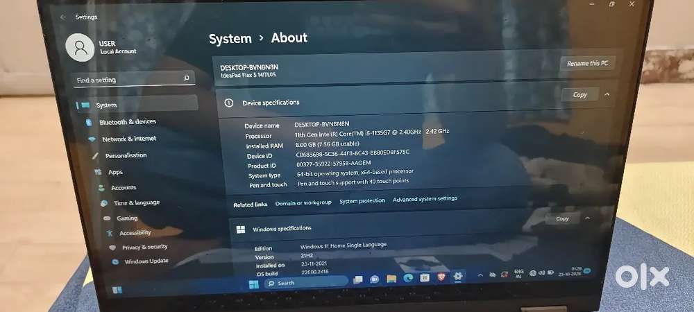 LENOVO IDEAPAD FLEX 5 TOUCH SCREEN 360