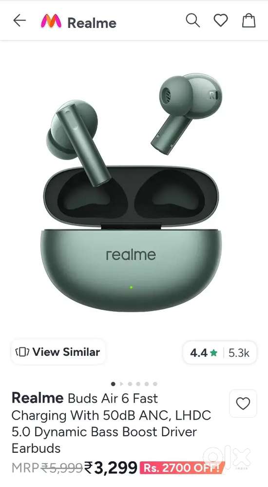Realme Buds Air 6 Fast Charging With 50dB ANC, LHDC 5.0 Dynamic Bass B