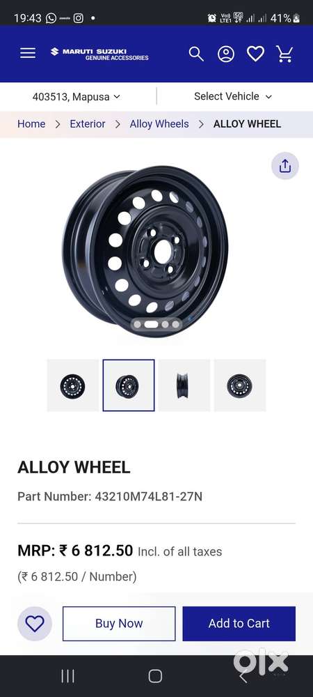 Brand new 15 inch x 4 steel rim (black) with box