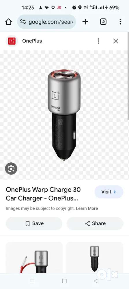 One plus Original Warp Car charger 30W Accessories 1758428717