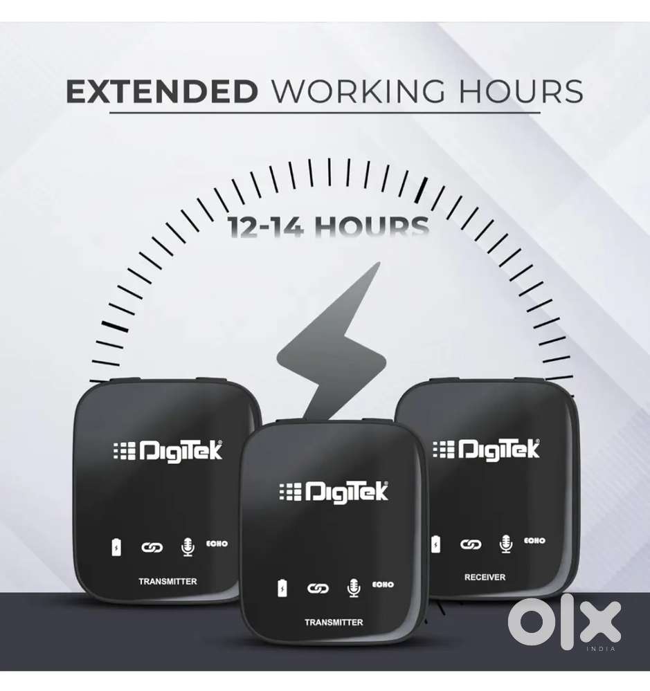 Digitek DWM 101 Wireless Microphone (2 Transmitter + 1 Receiver) -