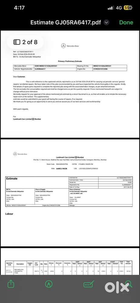 Mercedes-benz E-class 2017 Petrol Well Maintained