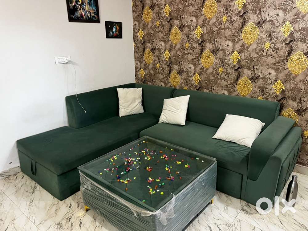 L shape shofa cum bed for sell