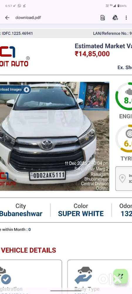 Toyota Innova Crysta 2017 Diesel Mt