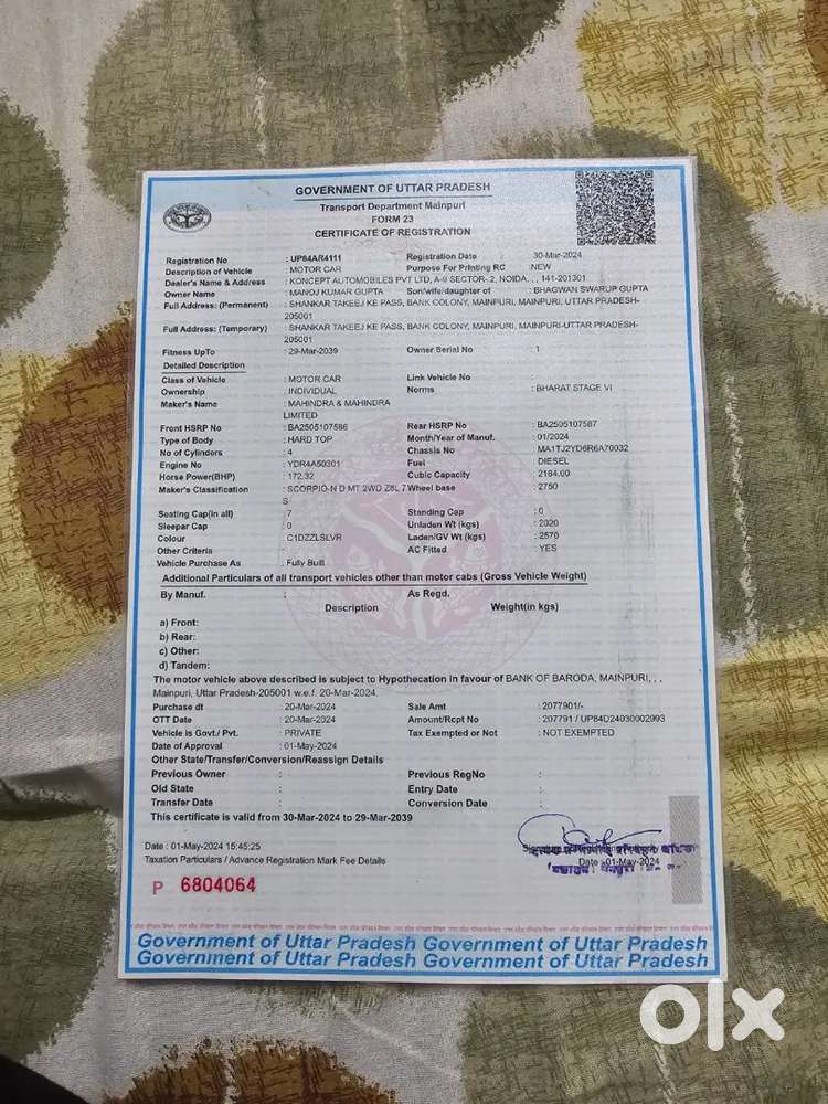 Mahindra Scorpio N 2024 Diesel Manual Car