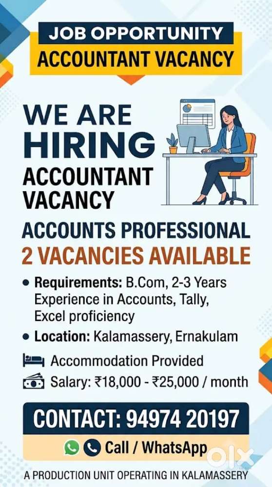 Accounts Professionals Required &ndash; Kalamassery, Ernakulam