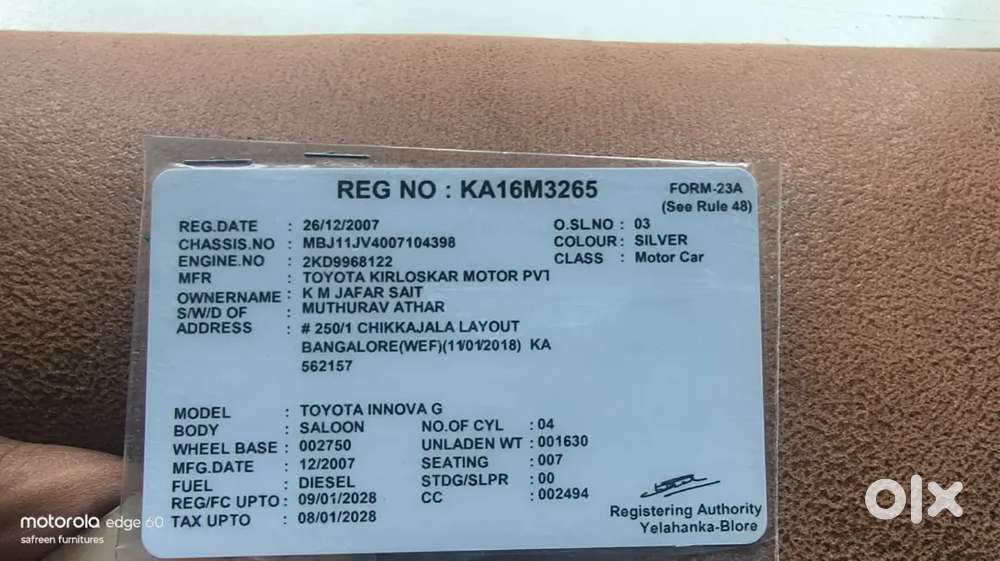 Toyota Innova 2007 Diesel Good Condition