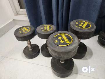 Bouncer Dumbbells Rubber coated 7.5Kg 15Kg pairs Sports Equipment 1790421678