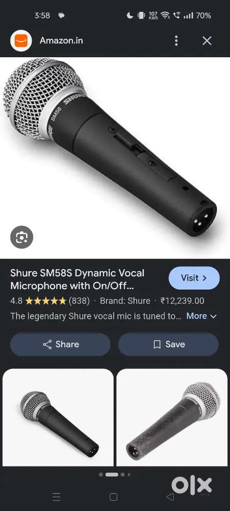 Shure and Sennheiser mic