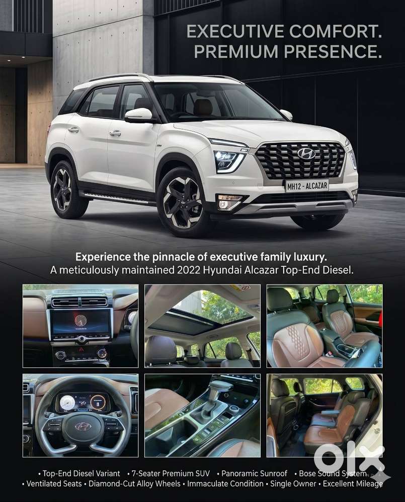 2022 Hyundai Alcazar Signature Diesel Automatic  15,000 Kms  Executi