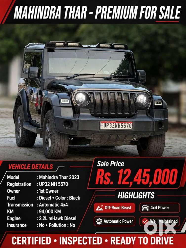 Mahindra Thar Crde 4x4 Bs Iv, 2023, Diesel
