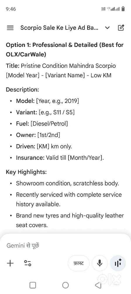 Pristine Condition Mahindra Scorpio [2013] - [lx 4×4] - Low Km