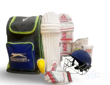 Full Size Cricket kit with All Branded Equipments Adidas and SS