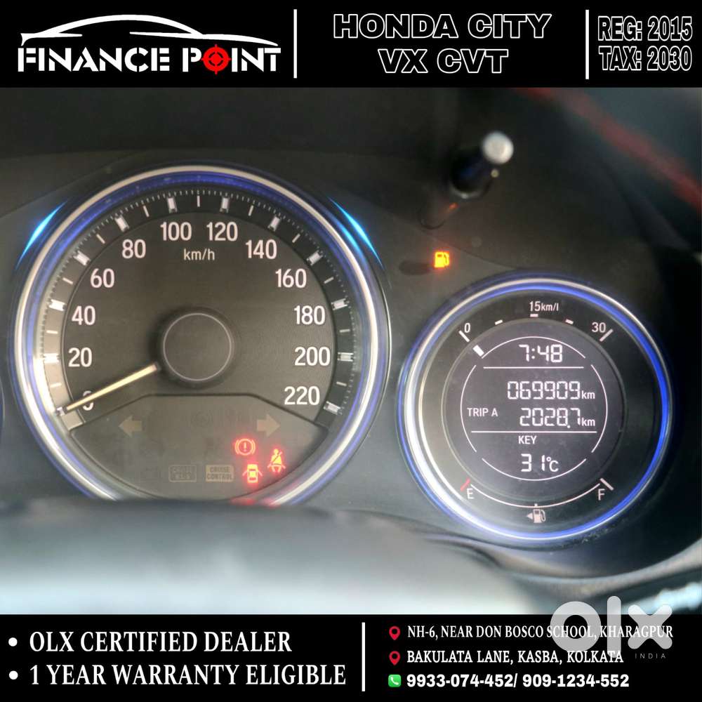 Honda City Vx Petrol Cvt, 2015, Petrol