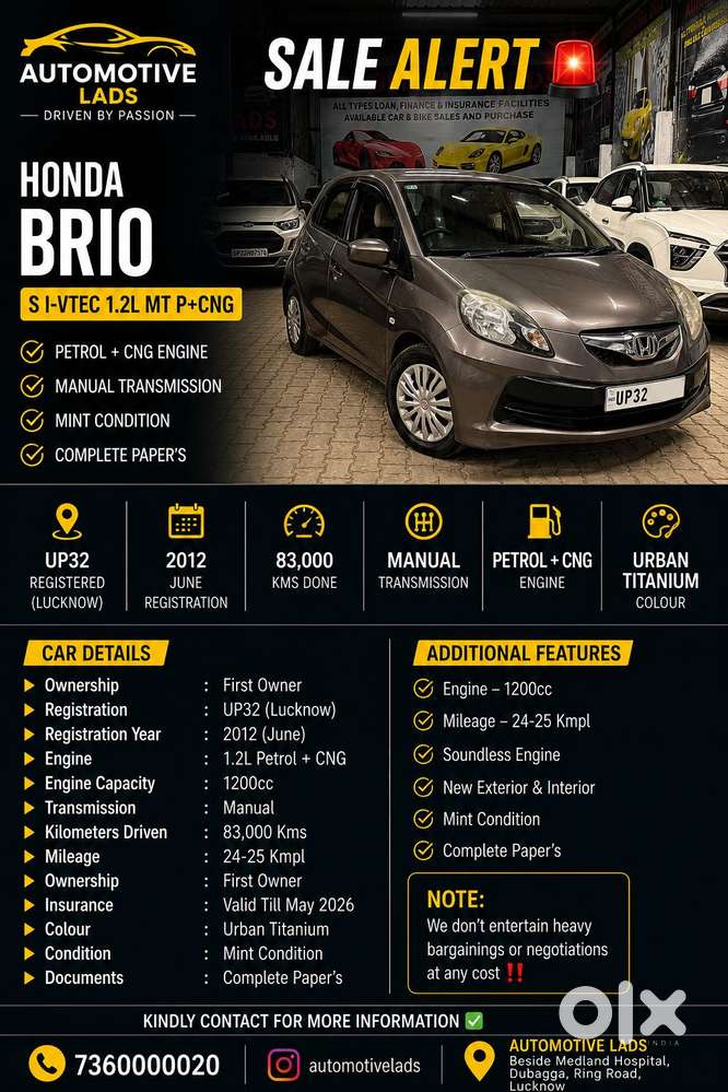 Honda Brio S Mt, 2012, Cng & Hybrids