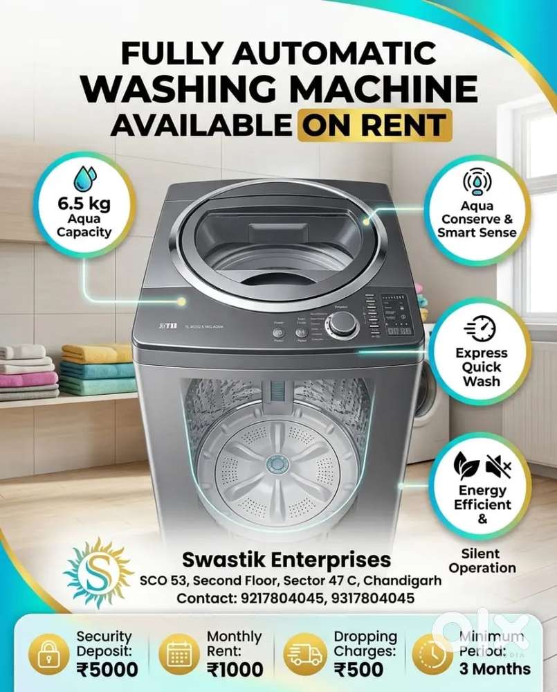 Washing Machine available on rent
