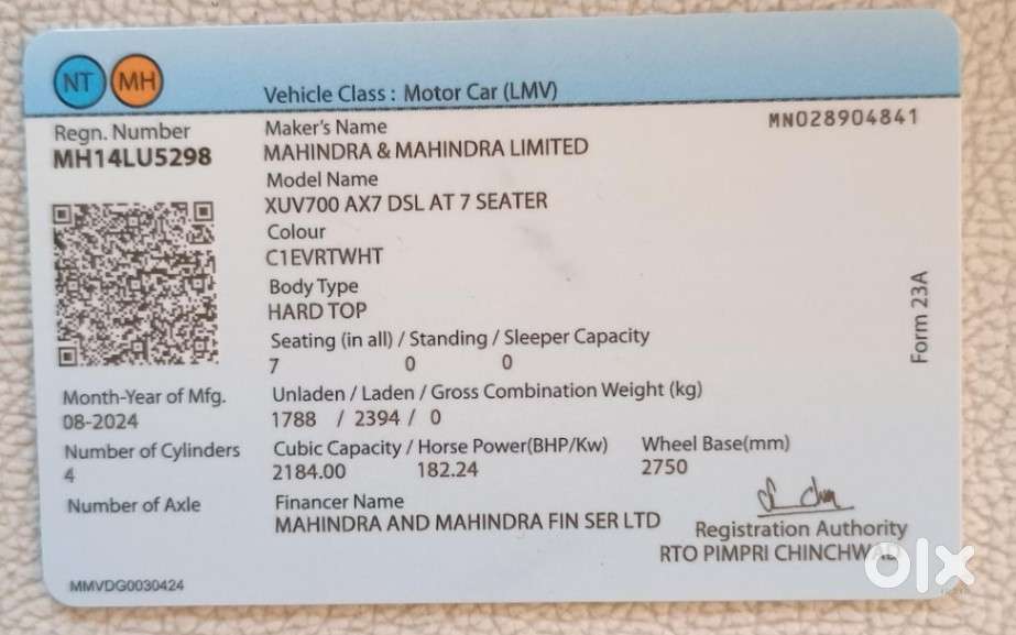 Mahindra Xuv700 2.2 Ax 7 Diesel At Str Awd, 2024, Diesel