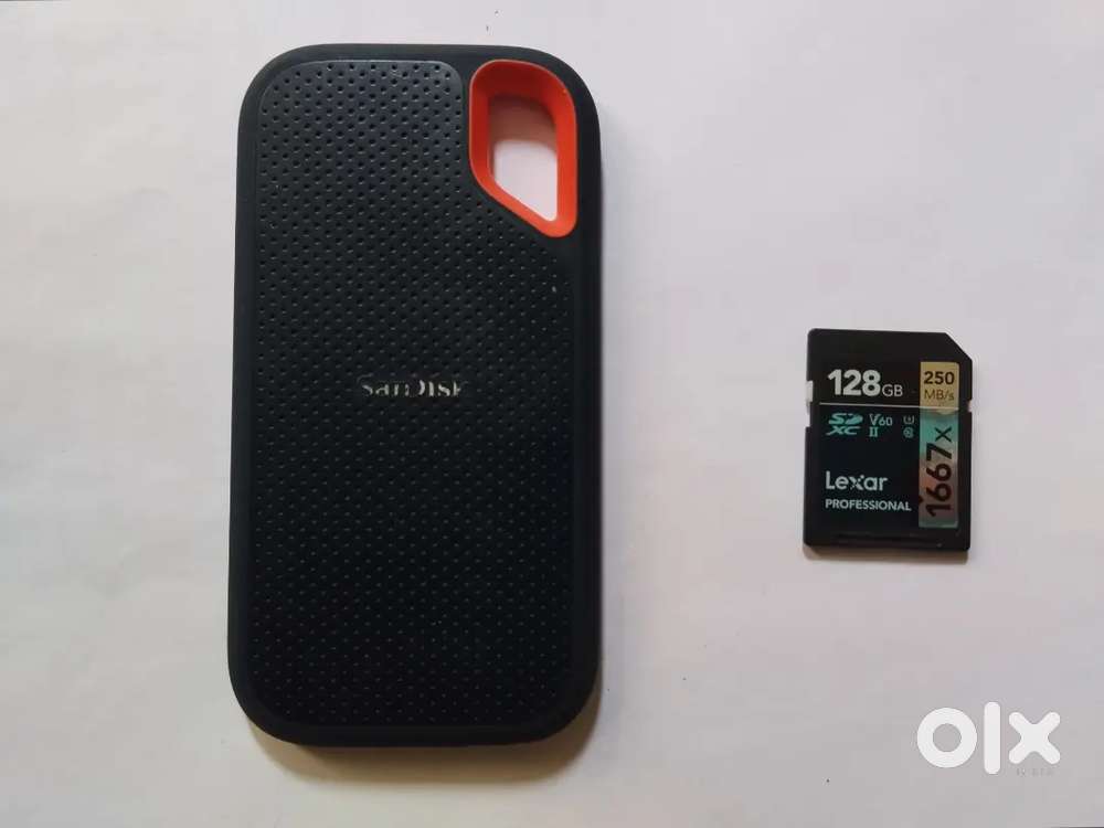 Lexar Professional 128 gb and SanDisk 1 TB SSD