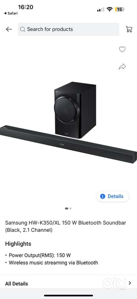 Samsung Soundbar with woofer