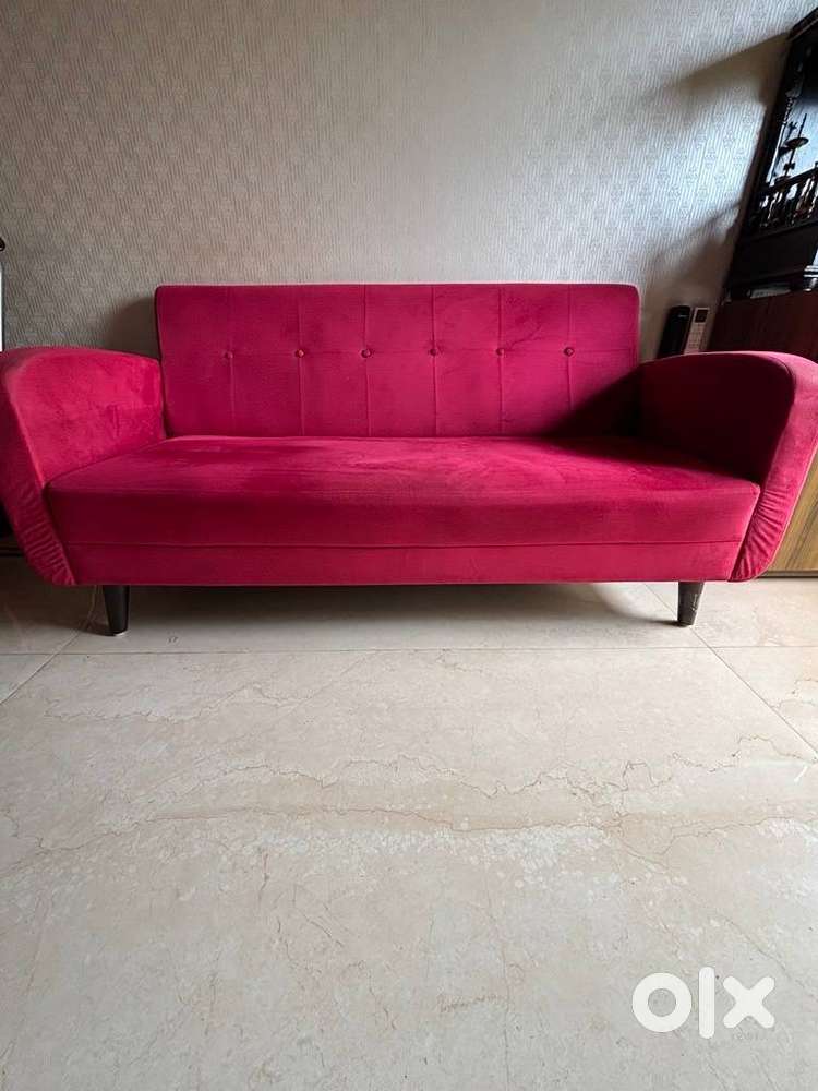 3 Seater Sofa for Living Room Maroon