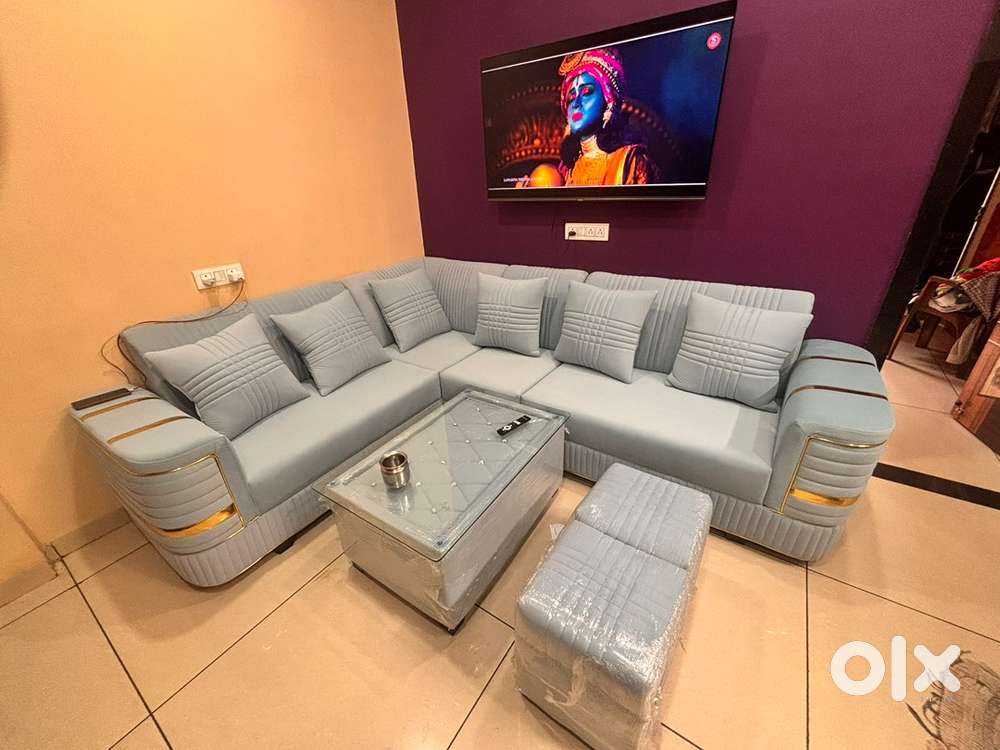 Full Sofa set lite blue colour