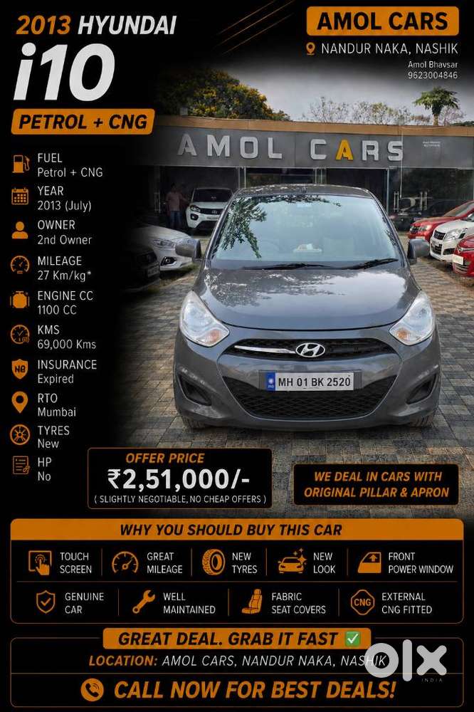 Hyundai I10 1.1l Irde Era Special Edition, 2013, Cng & Hybrids