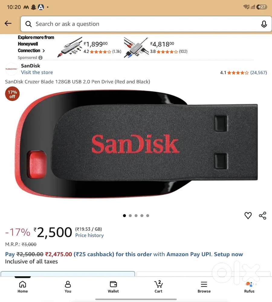 128 and 16 gb pendrive