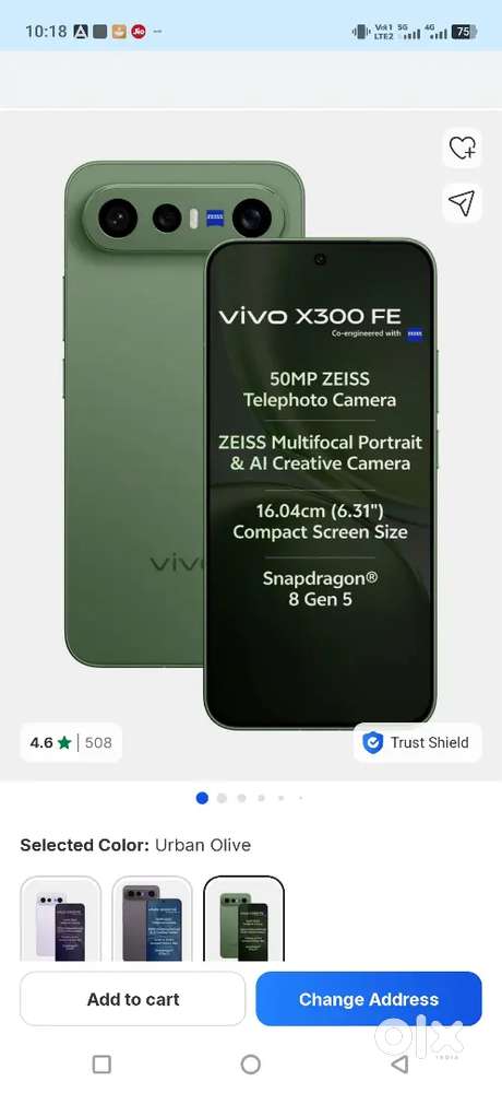 Vivo x 300 FE 12-256 ALMOST NEW JUST 90 days use