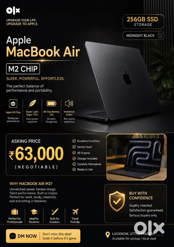 Apple MacBook Air M2  8GB  256GB  Midnight