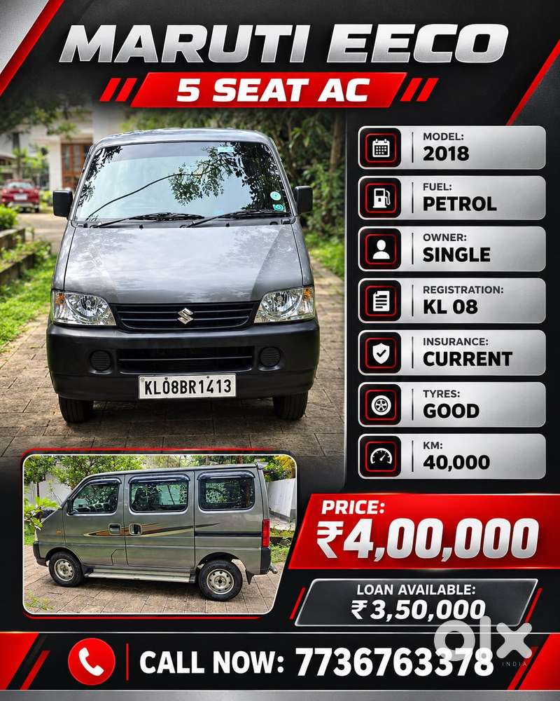 Maruti Suzuki Eeco 5 Seater Ac, 2018, Petrol