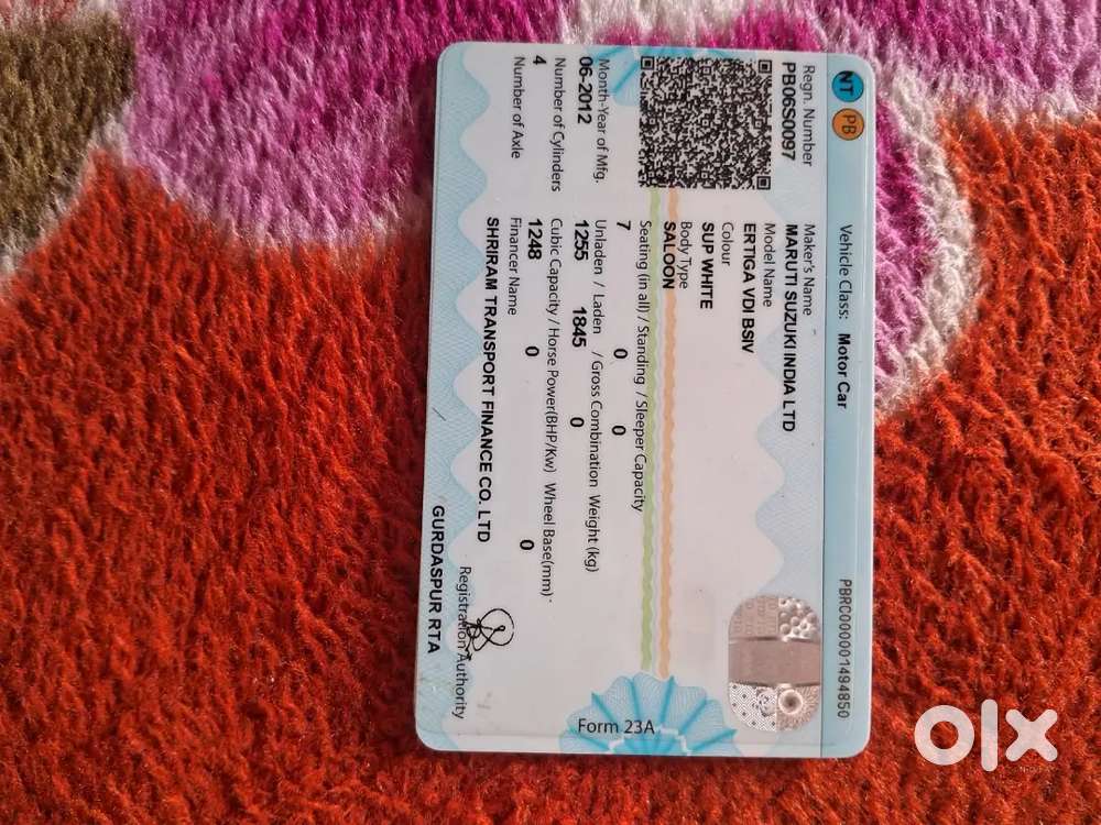 Maruti Suzuki Ertiga 2012 Pb06 Number Koi V Khrabi Nahi