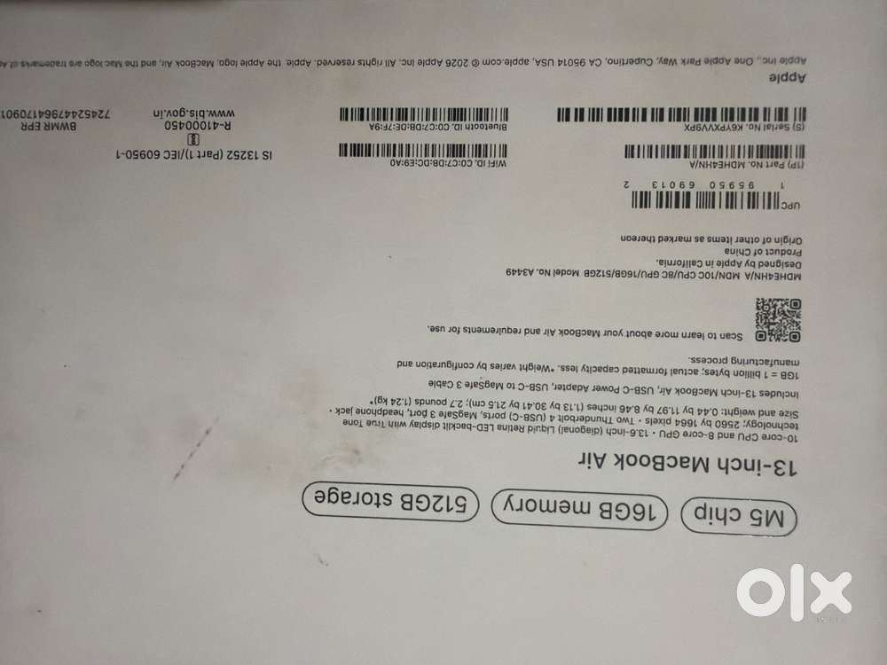 Apple 2026 MacBook Air 13″ Laptop with M5 chip: AI and Apple Intellige