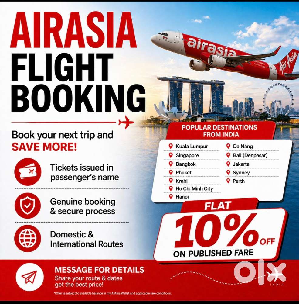 Booking Air Asia flight ticket at 10% discount