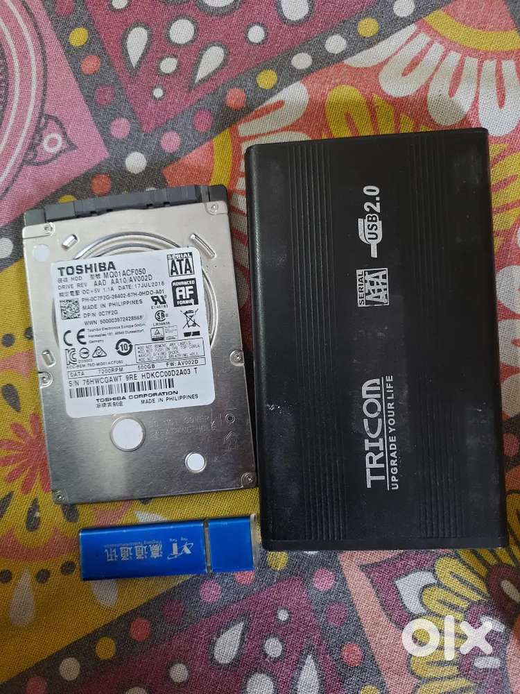 HDD TOSHIBA 500GB 320GB PAN DRIVE 8GB RAM 2GB