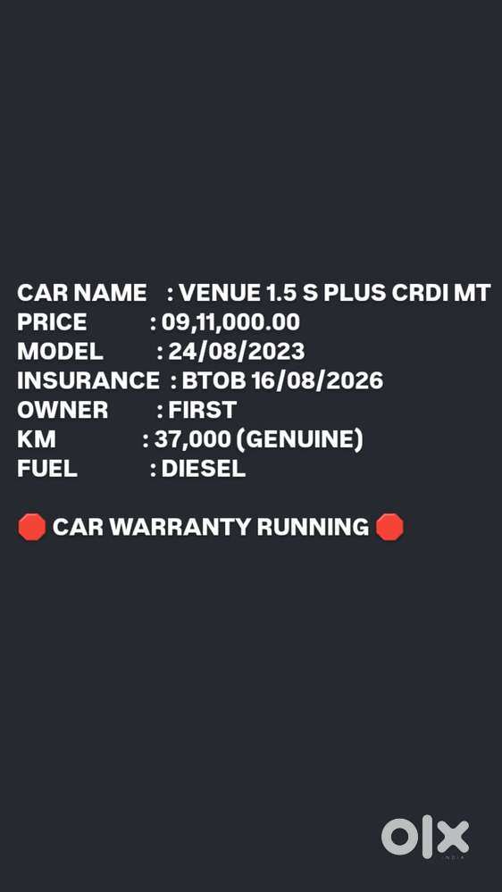 Hyundai Venue 1.5 Crdi S Plus, 2023, Diesel