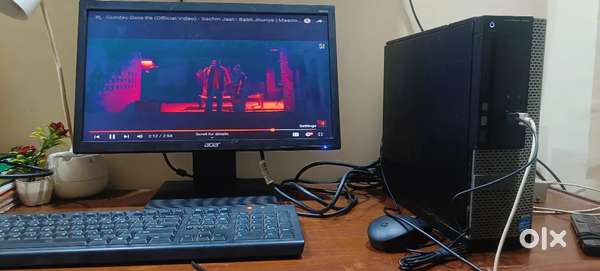 Computer acer and cpu dell and keyboard and mouse