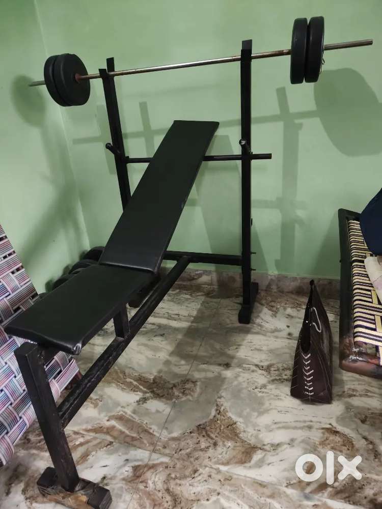 Bench Jim Ka Saman Olx Olympic Preacher Curl Machine, For Gym At