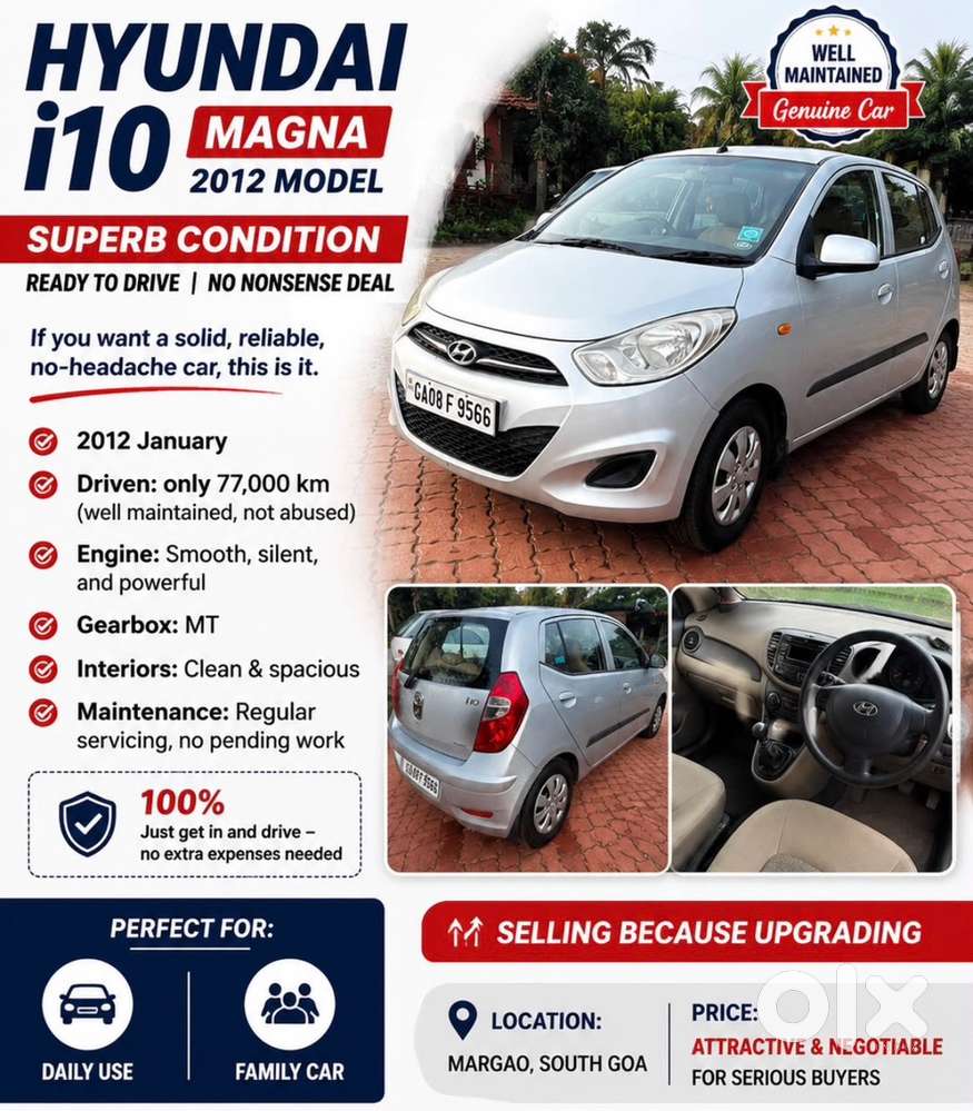 Hyundai I10 2012 Petrol Well Maintained