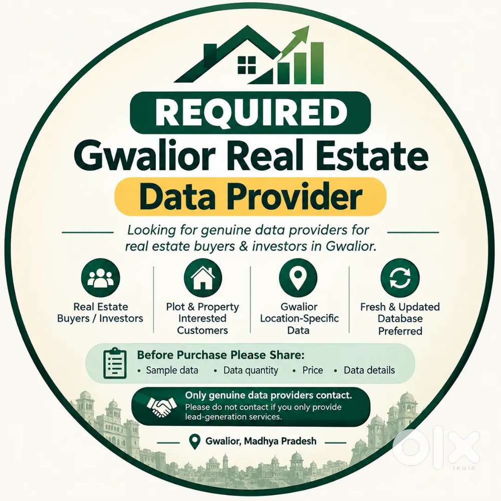 Required Real state data provider Gwalior