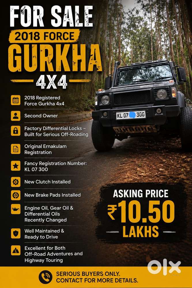 Force Motors Gurkha 4x4, 2018, Diesel