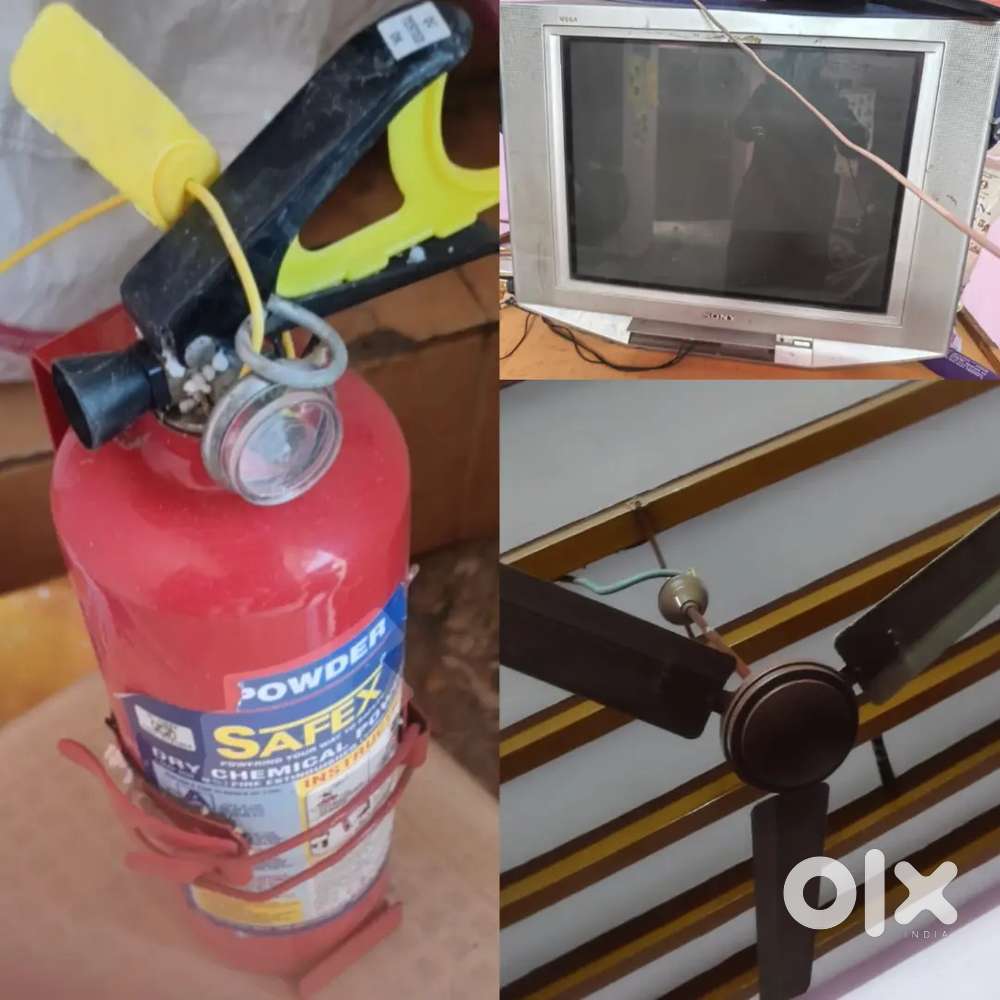 Tv, Fire Extinguisher, Fan