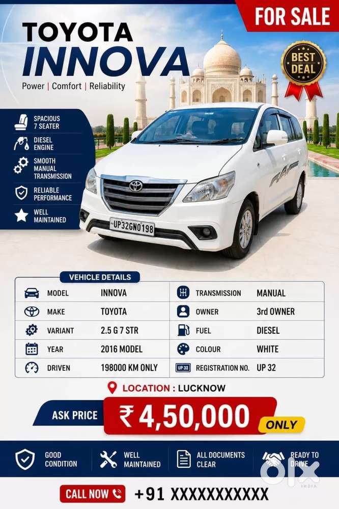 Toyota Innova, 2016, Diesel