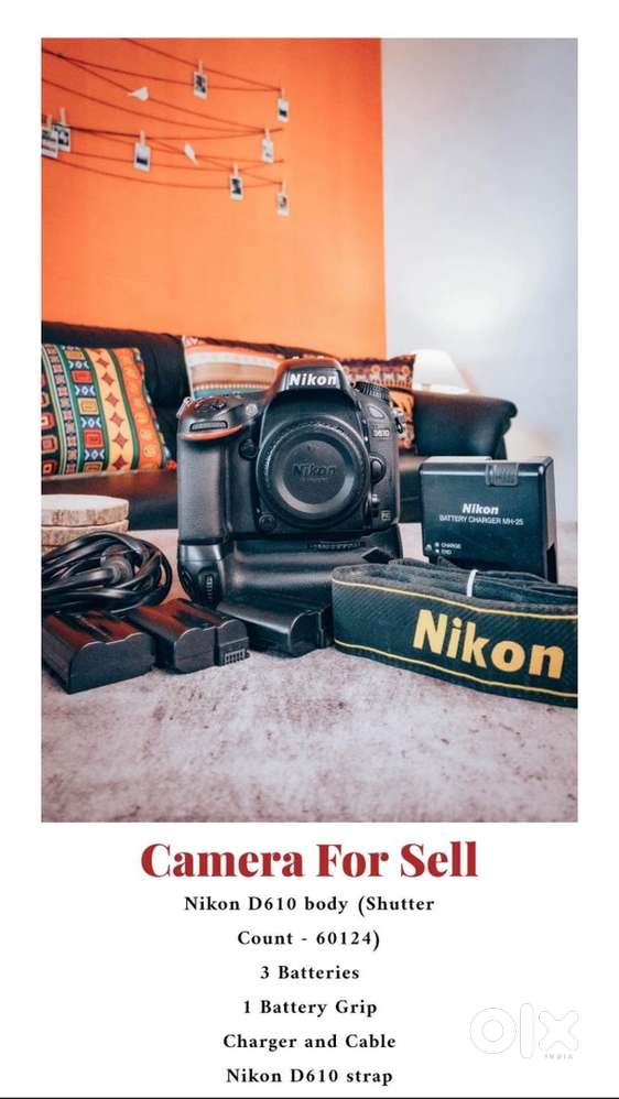 Nikon D610 Full-Frame DSLR Cameras Lenses 1815267769