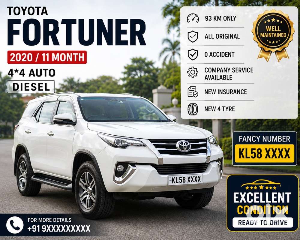 Toyota Fortuner 2021 Diesel 960000 Km Driven