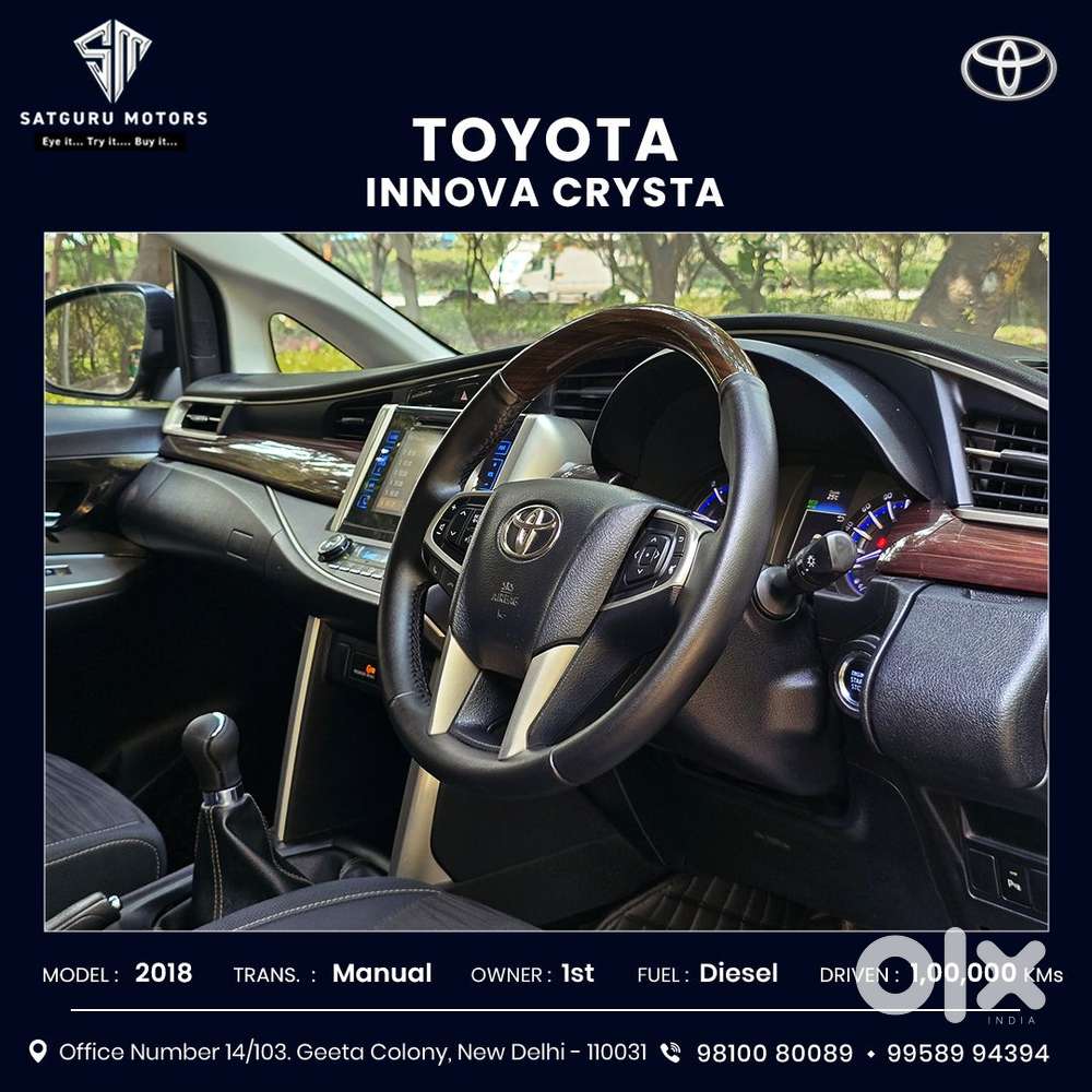 Toyota Innova Crysta 2.4 V, 2018, Diesel