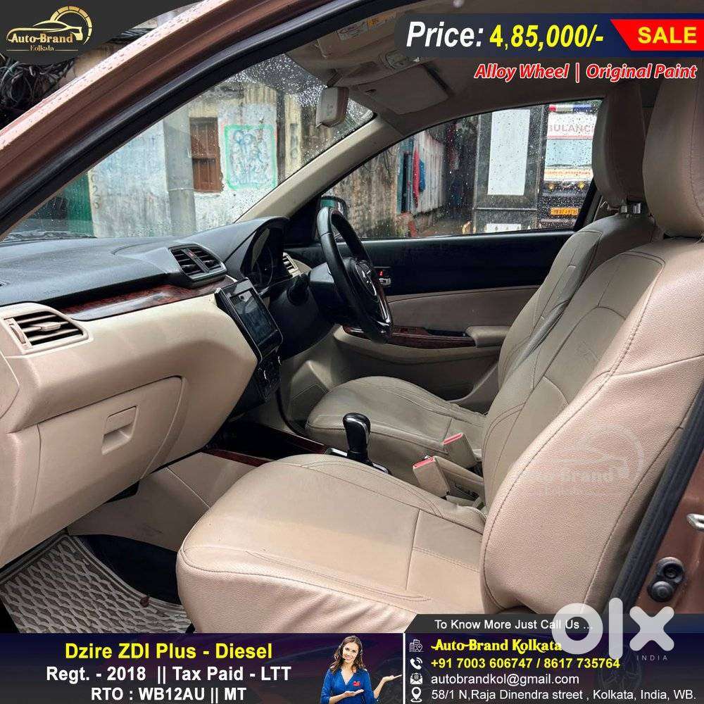 Maruti Suzuki Dzire Zdi Plus, 2018, Diesel