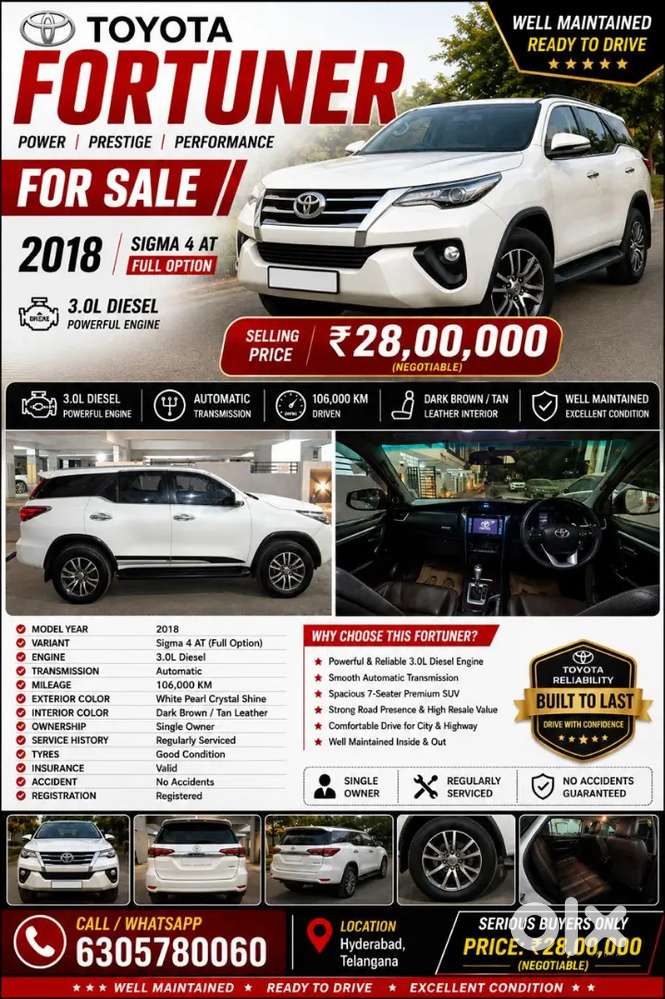 Toyota Fortuner 3.0 2018 Sigma 4 At