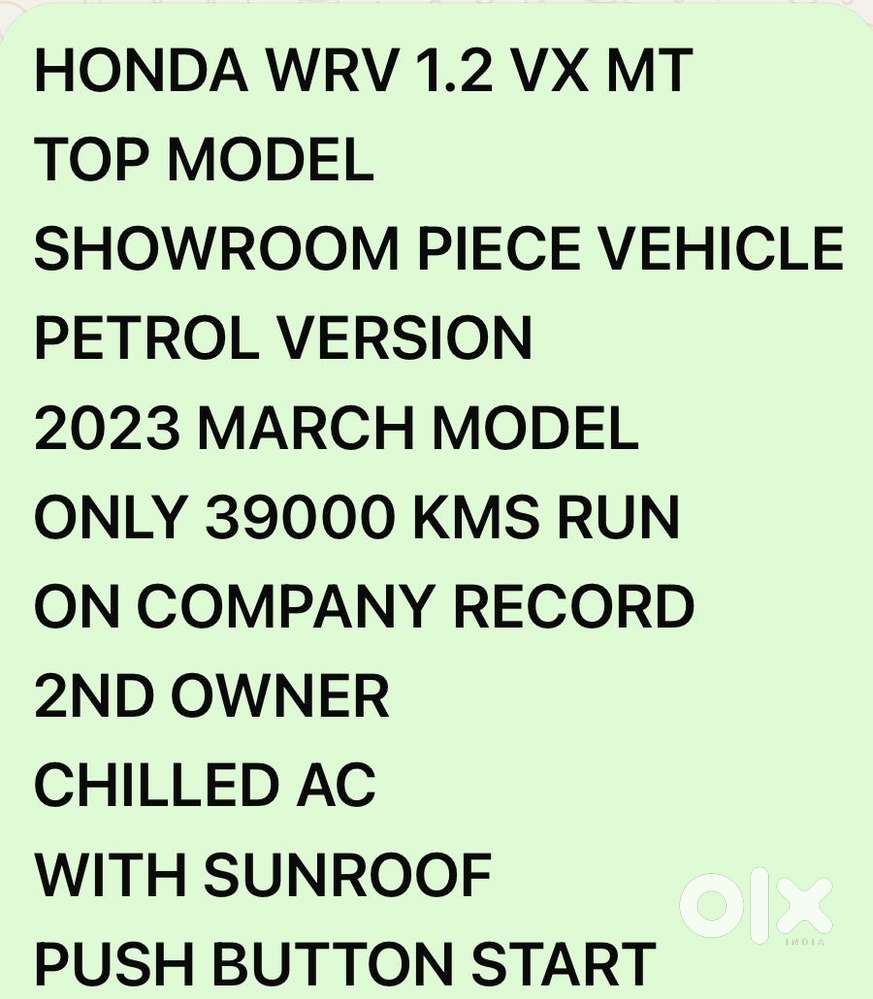 Honda Wr-v 1.5 Vx I-dtec, 2023, Petrol