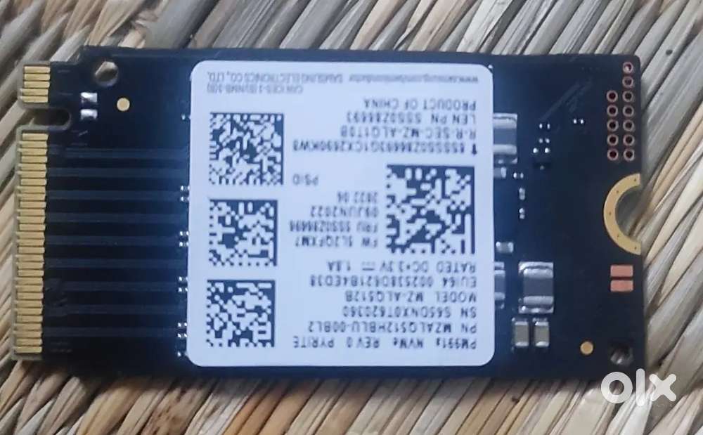 Samsung 512GB SSD M.2 2230 30mm PM991a NVMe PCIe Gen3 x4 MZ-ALQ512B