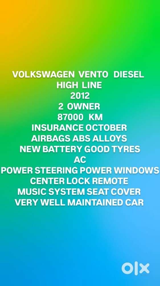 Volkswagen Vento 2010-2013 Diesel Highline, 2012, Diesel